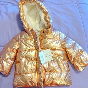 Brand New Copper  Metallic Baby Puffer